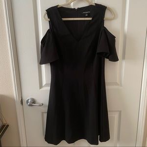 NWOT Black Off Shoulder Ruffle Sleeve Dress 8